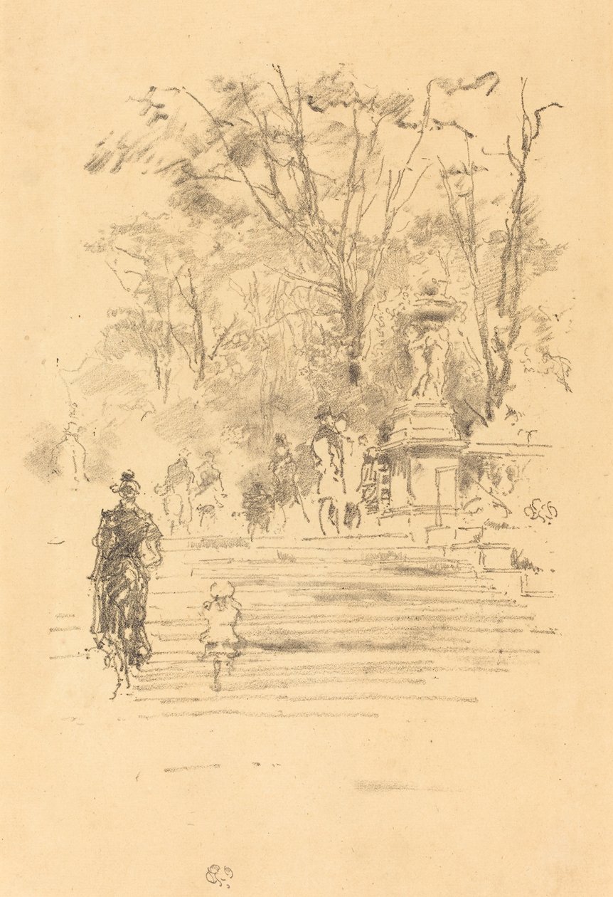 The Steps, Luxembourg by James Abbott McNeill Whistler