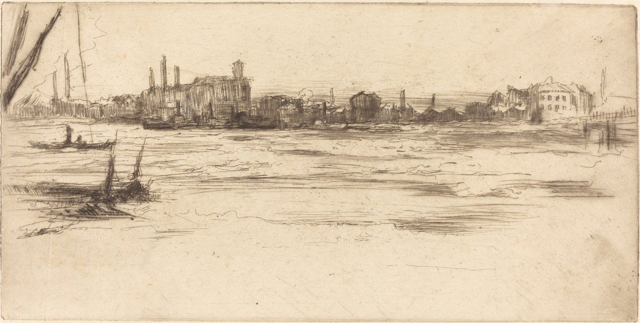 The Troubled Thames, c. 1875 by James Abbott McNeill Whistler