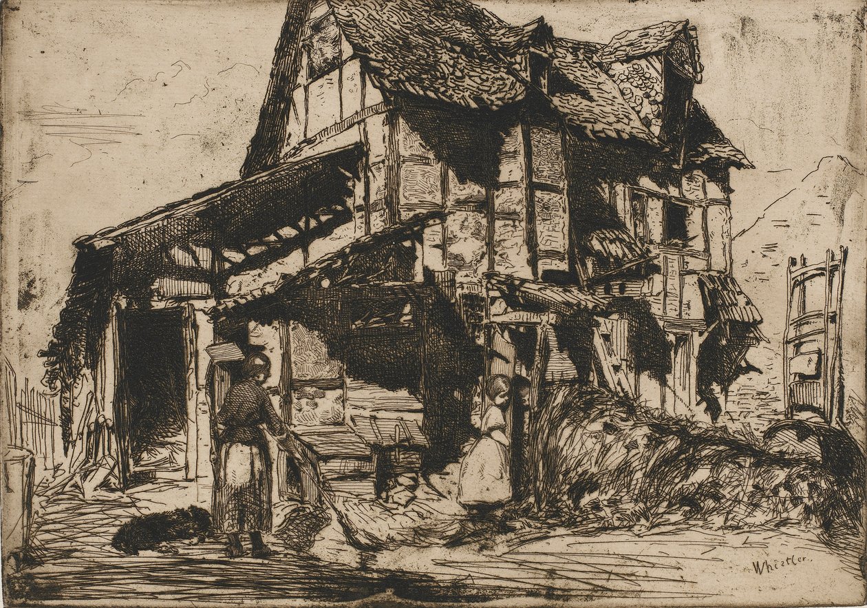The Unsafe Tenement. One of the Twelve Etchings from Nature. The French Set by James Abbott McNeill Whistler