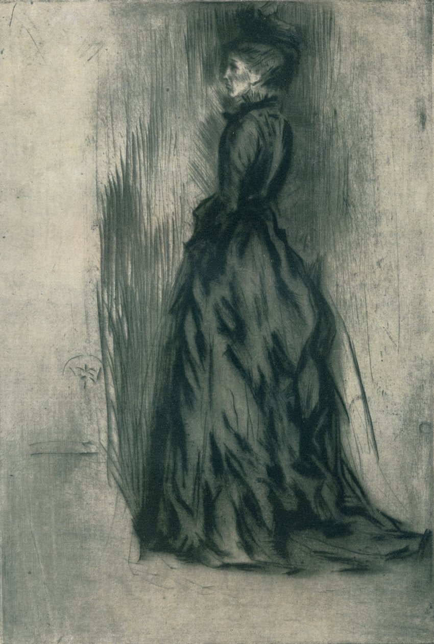 The Velvet Dress Frances Leyland by James Abbott McNeill Whistler