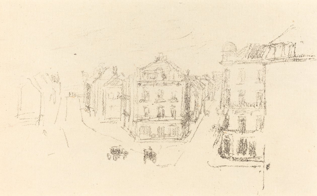 Trial Sketch: Grand Rue, Dieppe, c. 1891 by James Abbott McNeill Whistler