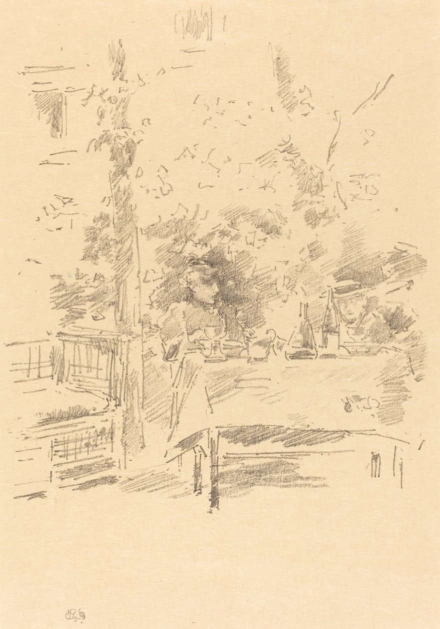 Tête-à-tête in the Garden, 1894 by James Abbott McNeill Whistler