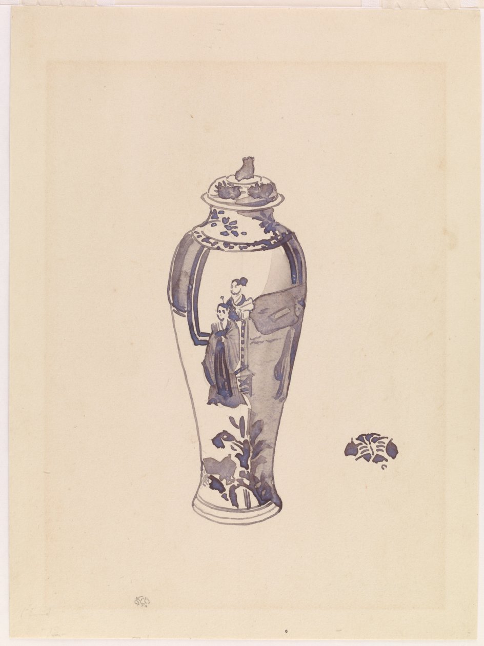Vase with slightly bulging body by James Abbott McNeill Whistler