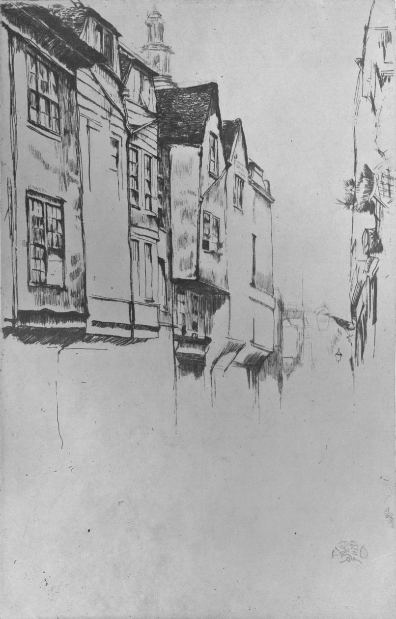 Wych Street, 1877 by James Abbott McNeill Whistler