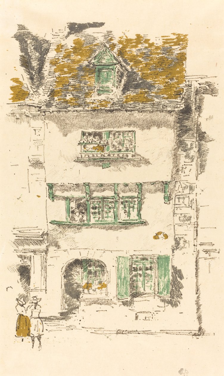 Yellow House, Lannion, 1893 by James Abbott McNeill Whistler