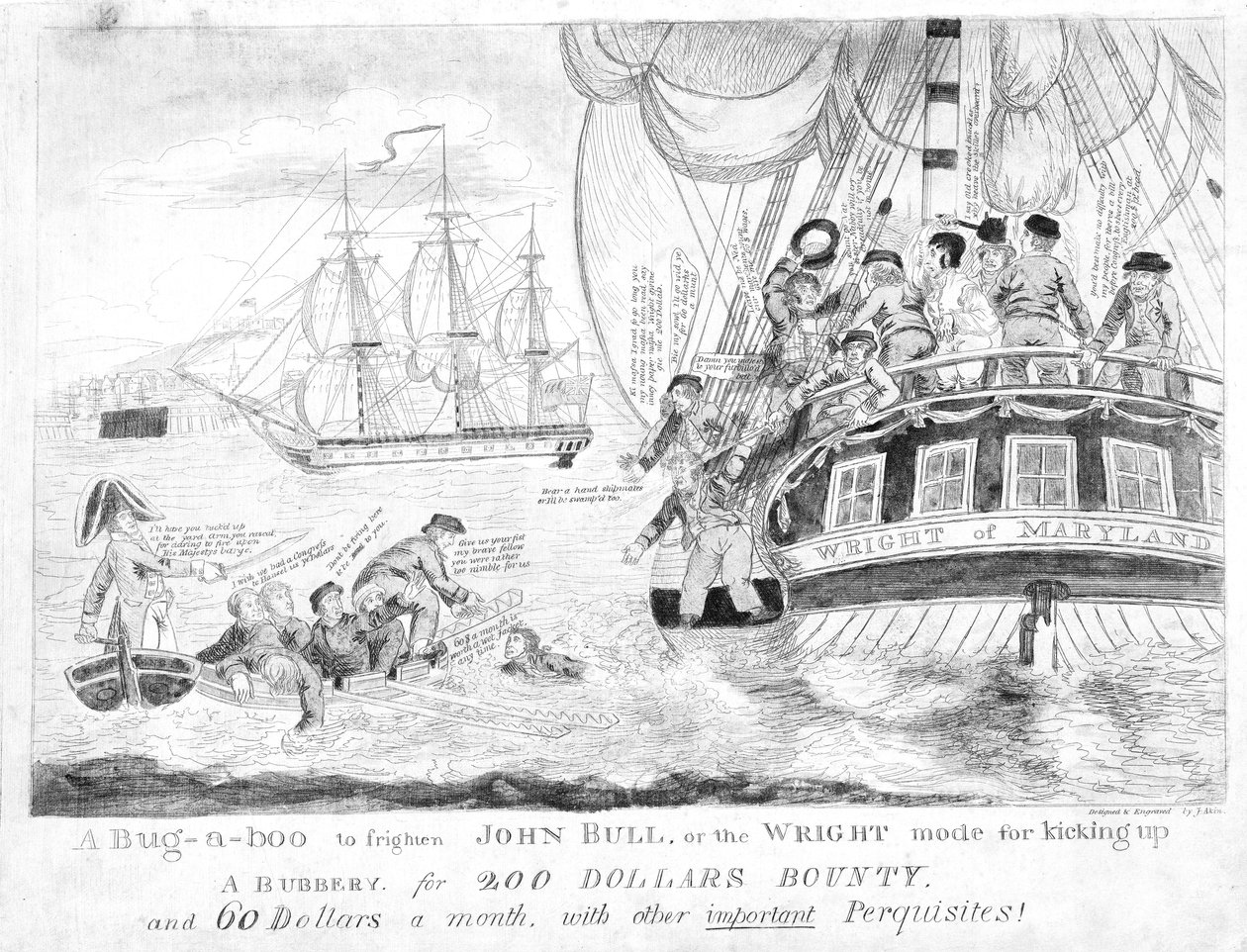 A Bug-a-boo to frighten John Bull or, the Wright mode for kicking up by James Akin