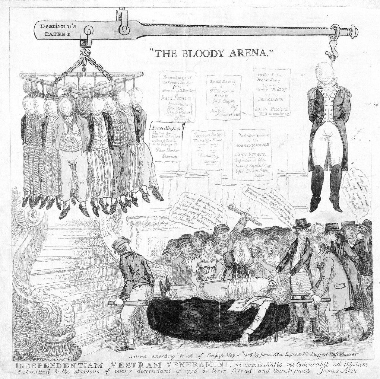 The Bloody Arena (printed Newburyport, 13th May 1806) by James Akin