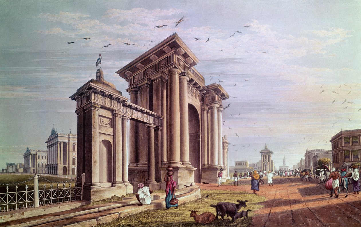 Court House Street, Calcutta by James Baillie Fraser