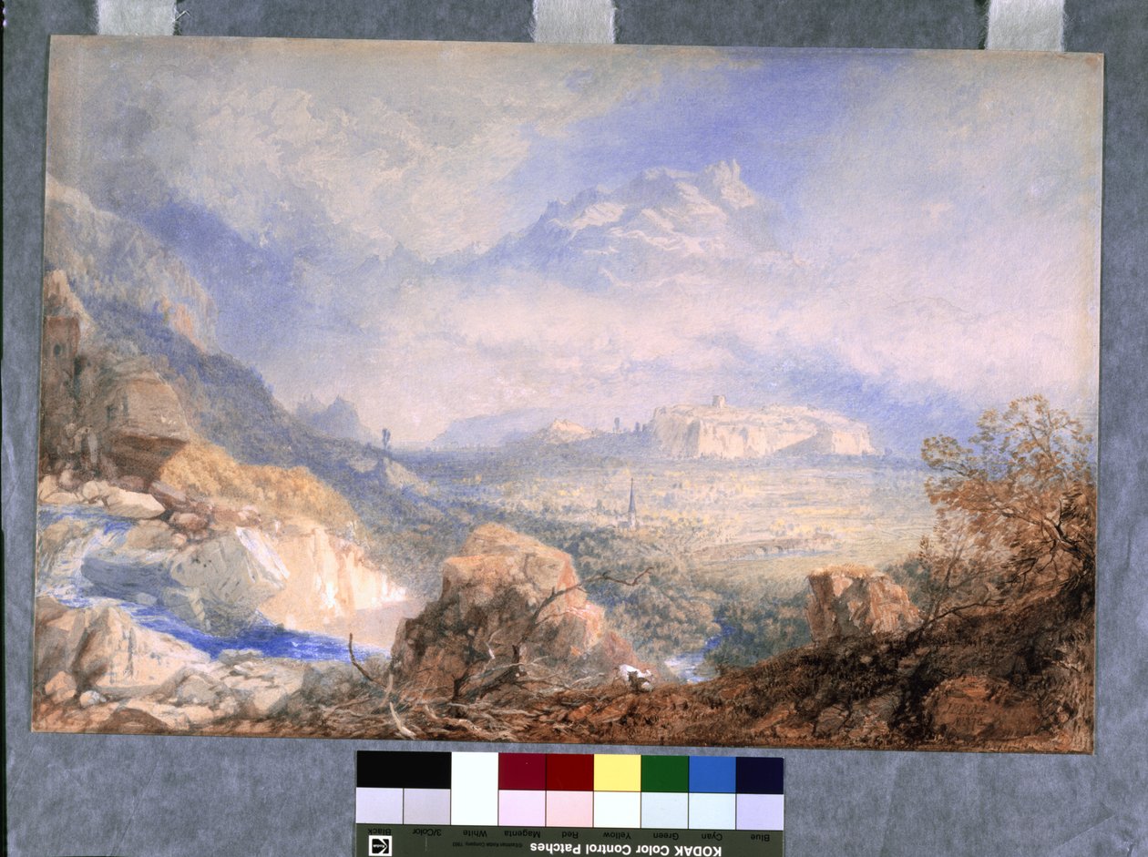 Valley Of The Rhone With The City And Citadel Of Sion, In Switzerland by James Baker Pyne