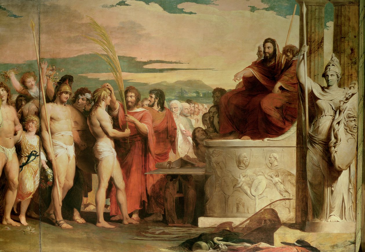 Crowning the Victors at Olympia: Detail of the Victors Being Crowned Before the Hellanodicae by James Barry