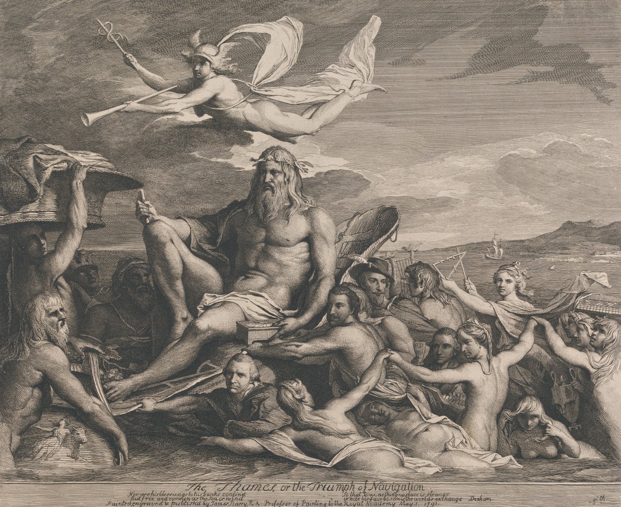 The Thames or the Triumph of Navigation (Designs for the Great Room of the Society for the Encouragement of the Arts) by James Barry