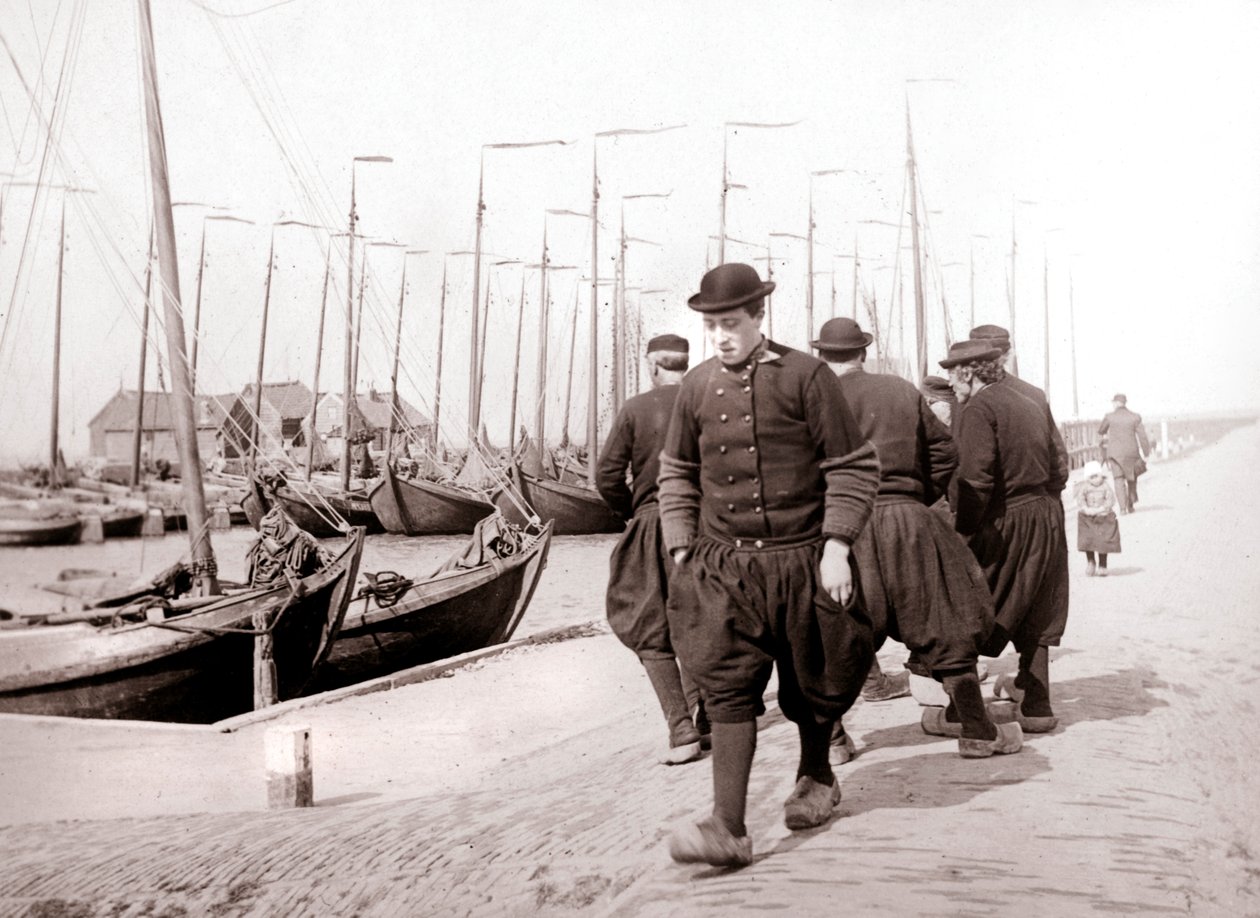 Men in traditional dress, Marken Island, Netherlands, 1898 by James Batkin