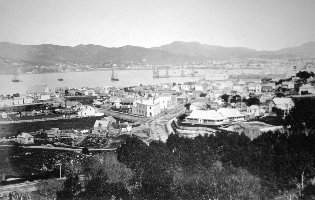 Lambton Harbour and Queens Wharf, Wellington, New Zealand by James Bragge