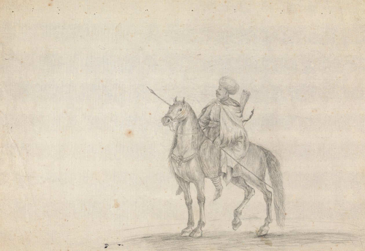 Man on Horseback Carrying a Spear by James Bruce
