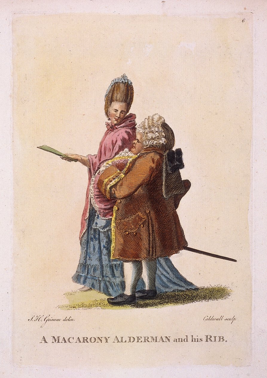 A macarony alderman and his rib by James Caldwall