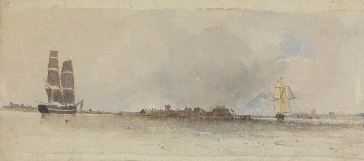 Coastal Scene with Shipping by James Chisholm Gooden