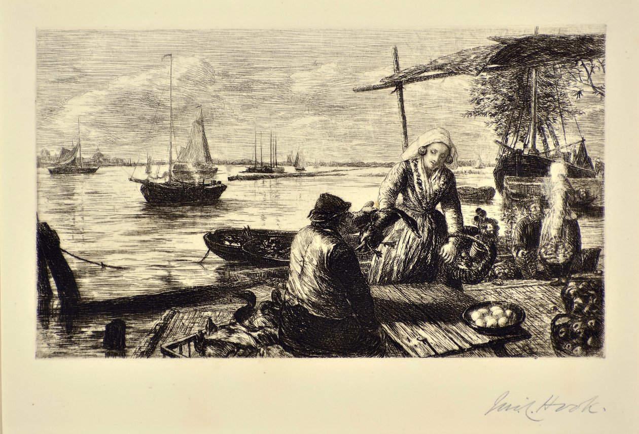 A Market Boat, Holland by James Clarke Hook
