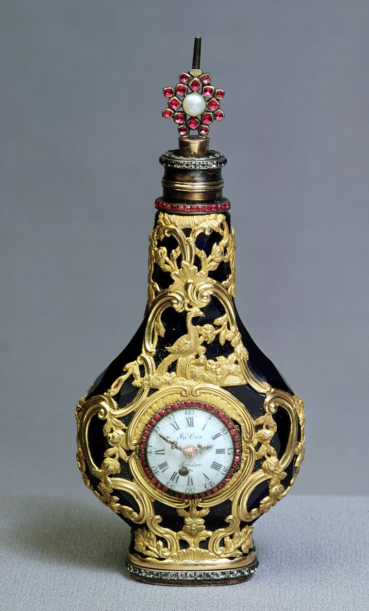Scent Flask with Watch and Compass by James Cox