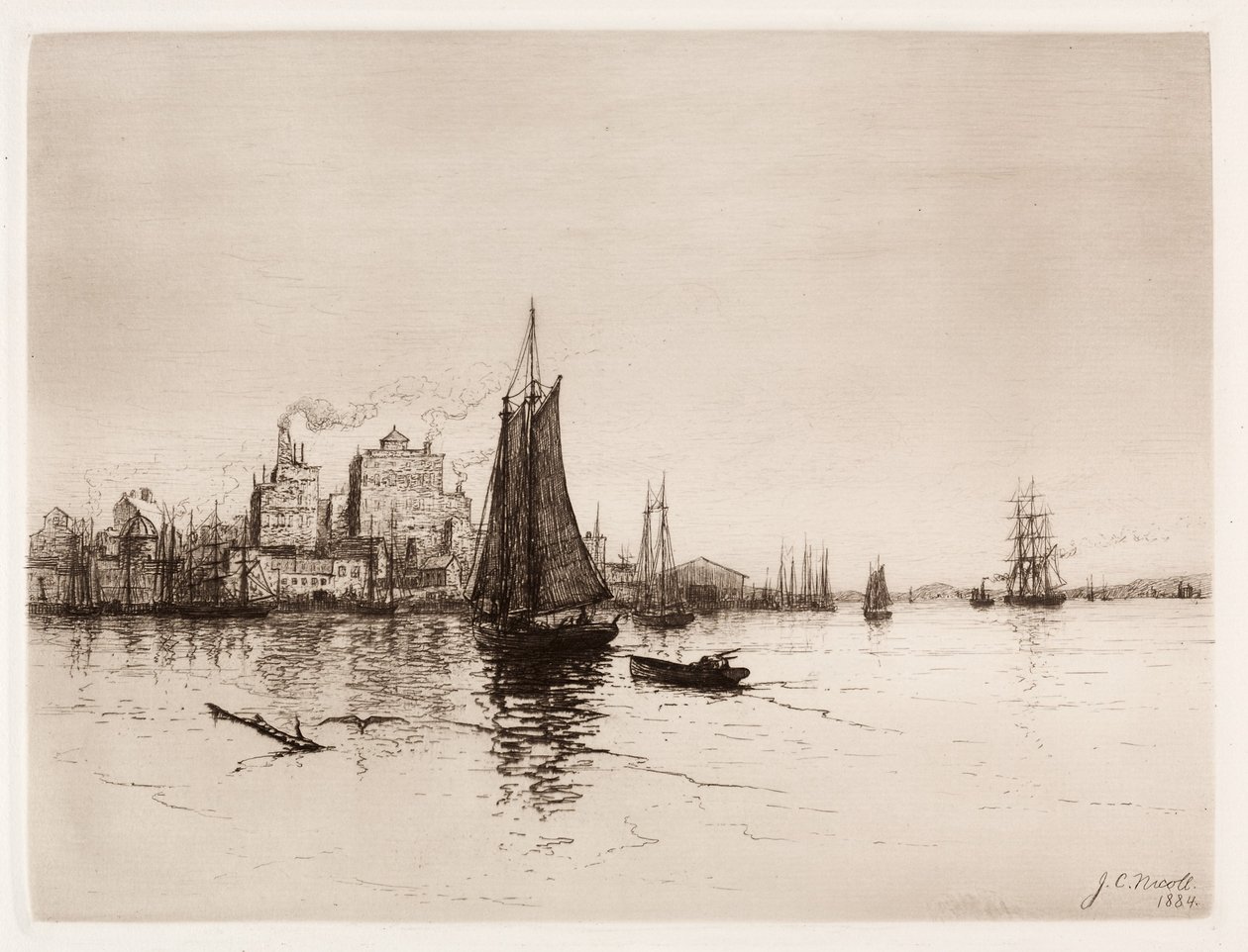 Harbor Scene, 1884 by James Craig Nicoll