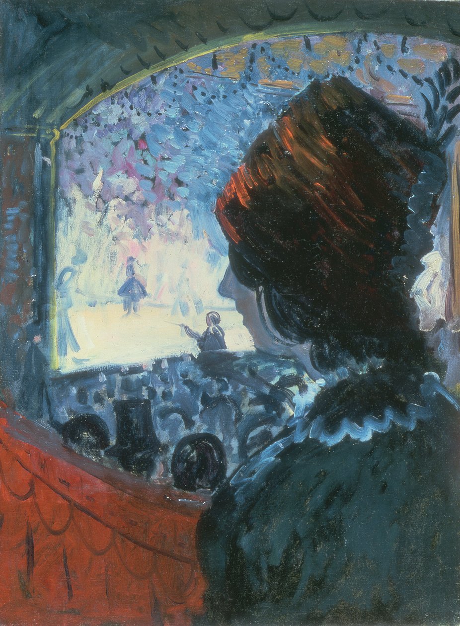 At the Theatre by James Dickson Innes