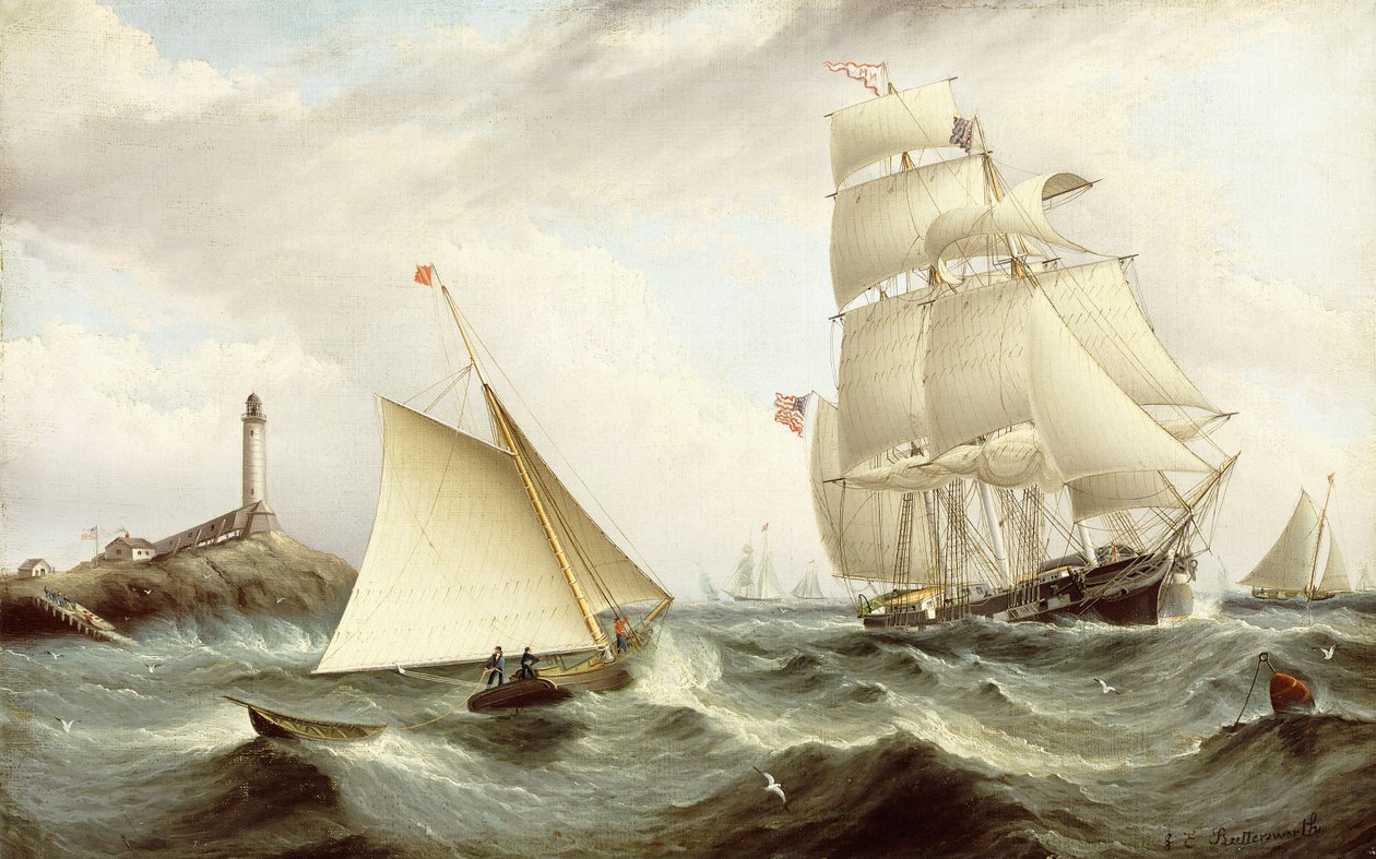 Picking up the Pilot-Isle of Shoals, New Hampshire by James E. Buttersworth