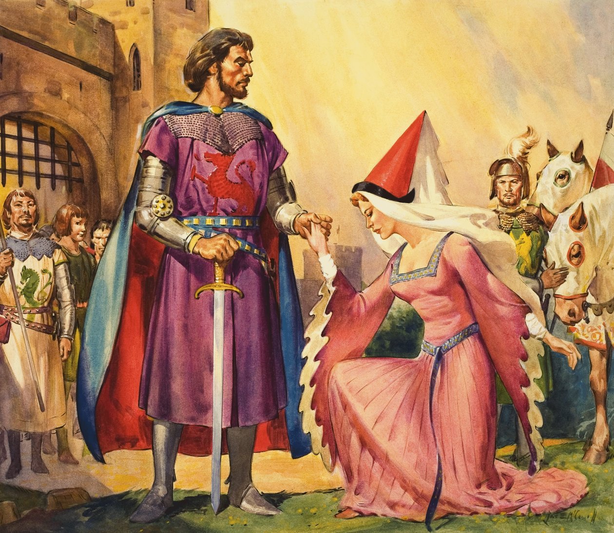 King Arthur and Guinevere by James Edwin McConnell