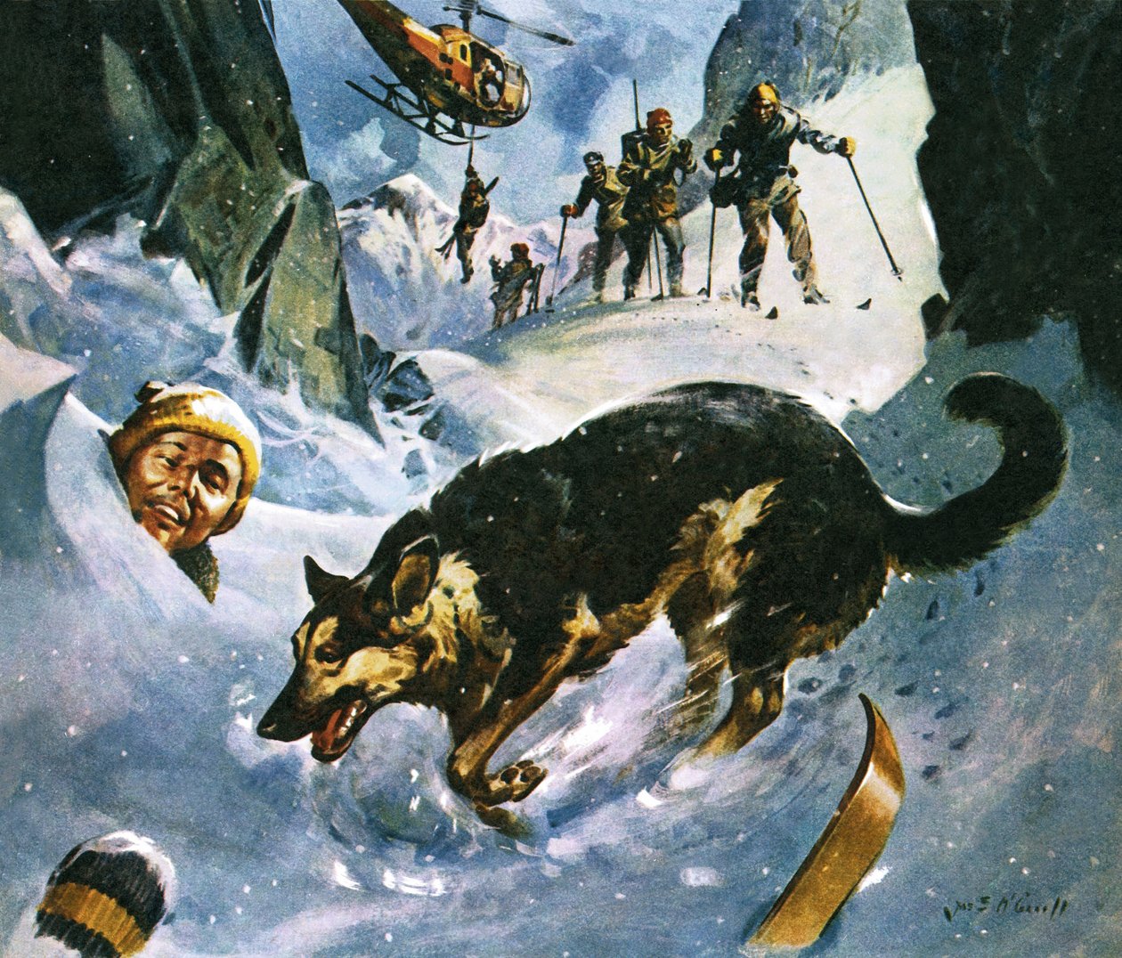 Rescue in the Snow by James Edwin McConnell