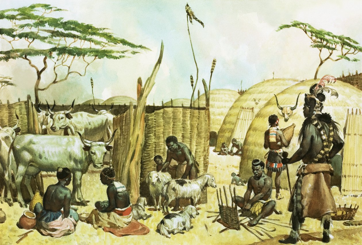 Zulu Village by James Edwin McConnell