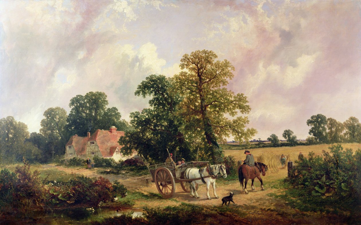 Essex Landscape with Horse and Cart by James Edwin Meadows