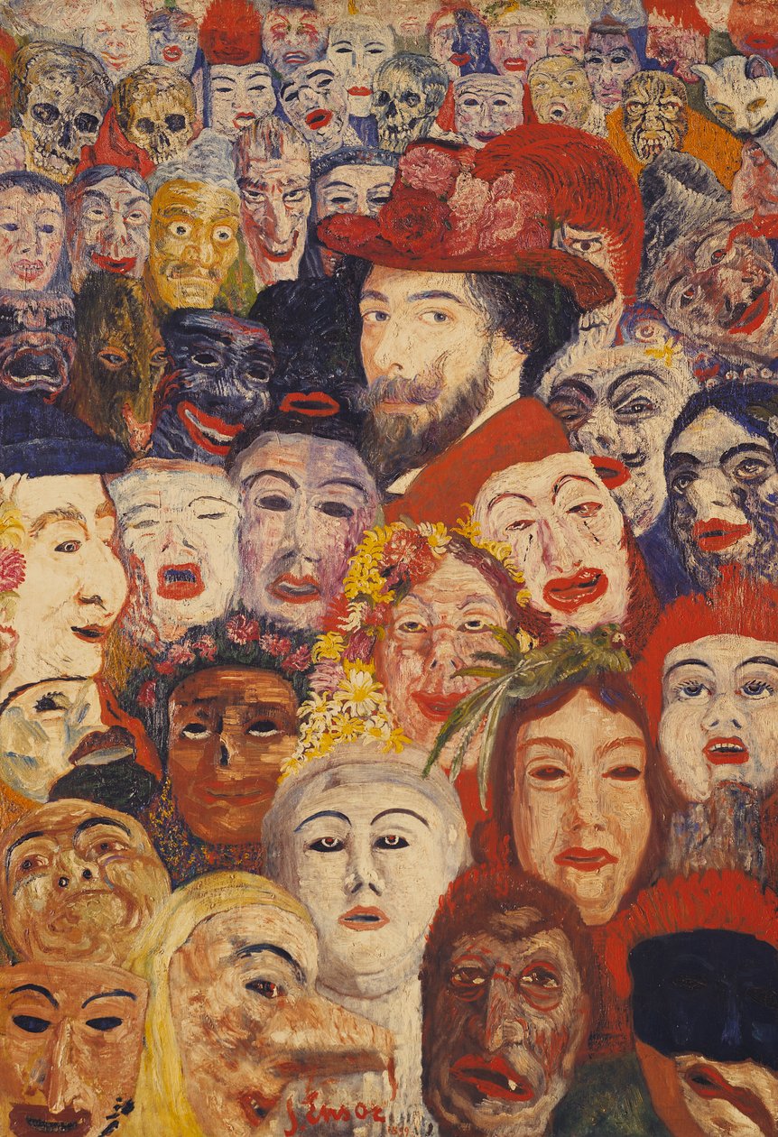 My Portrait Surrounded by Masks by James Ensor