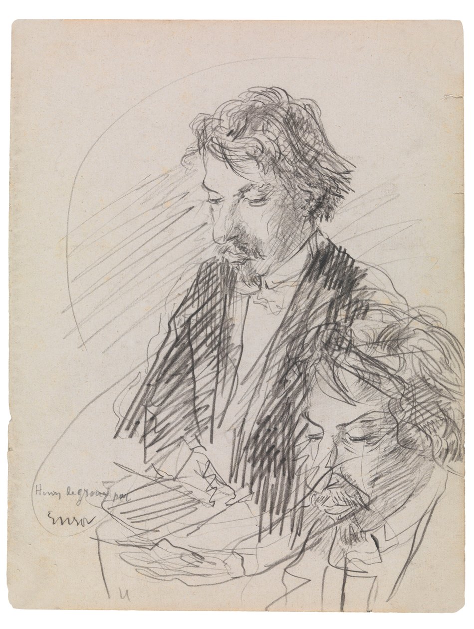 Portrait of the Artist Henry De Groux, c.1883 by James Ensor