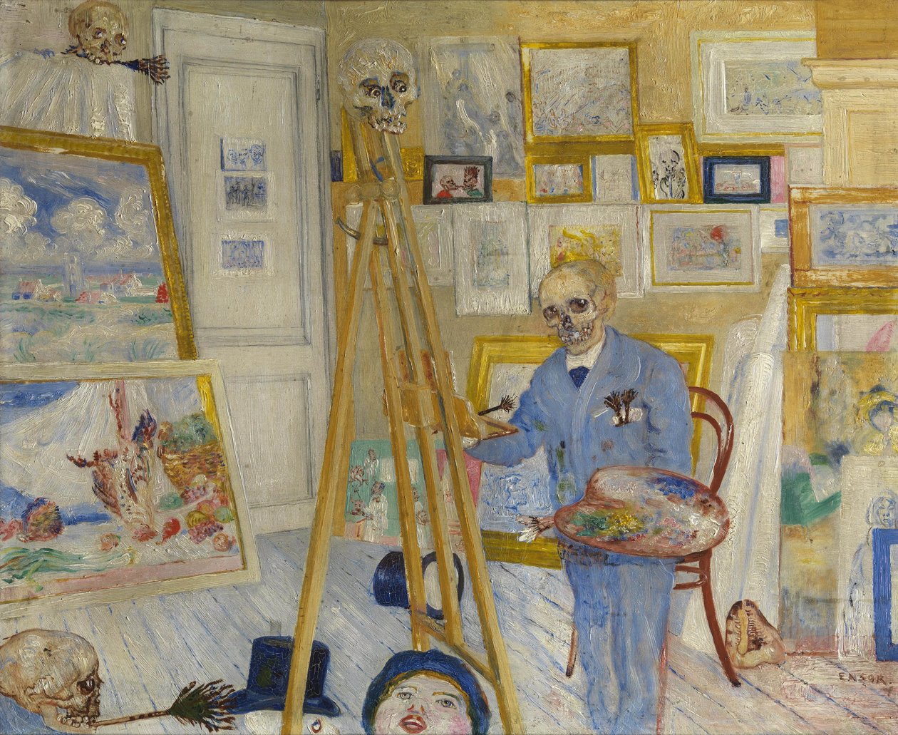 The Skeleton Painter, 1896 by James Ensor