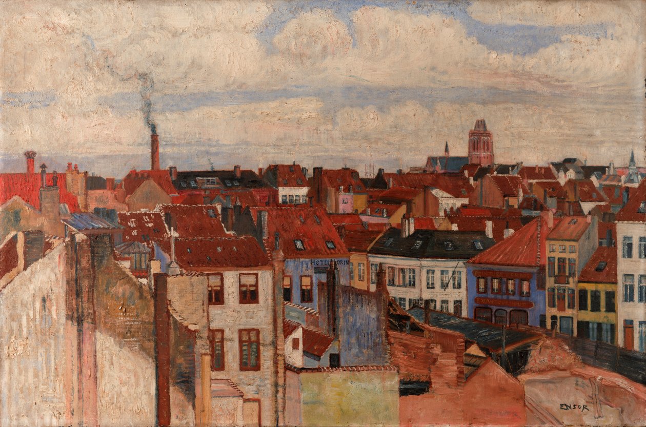 The rooftops of Ostend by James Ensor