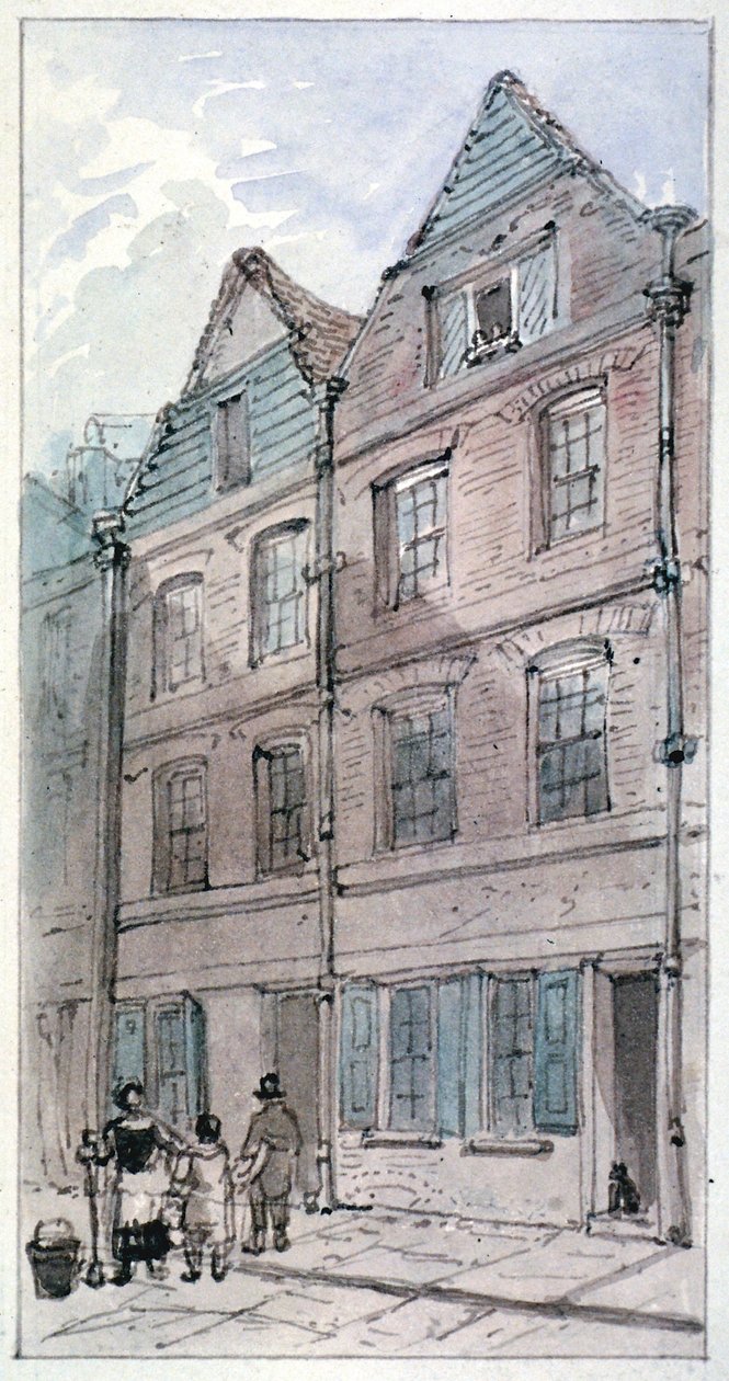 Houses in Blackhorse Alley, Fleet Street, City of London by James Findlay