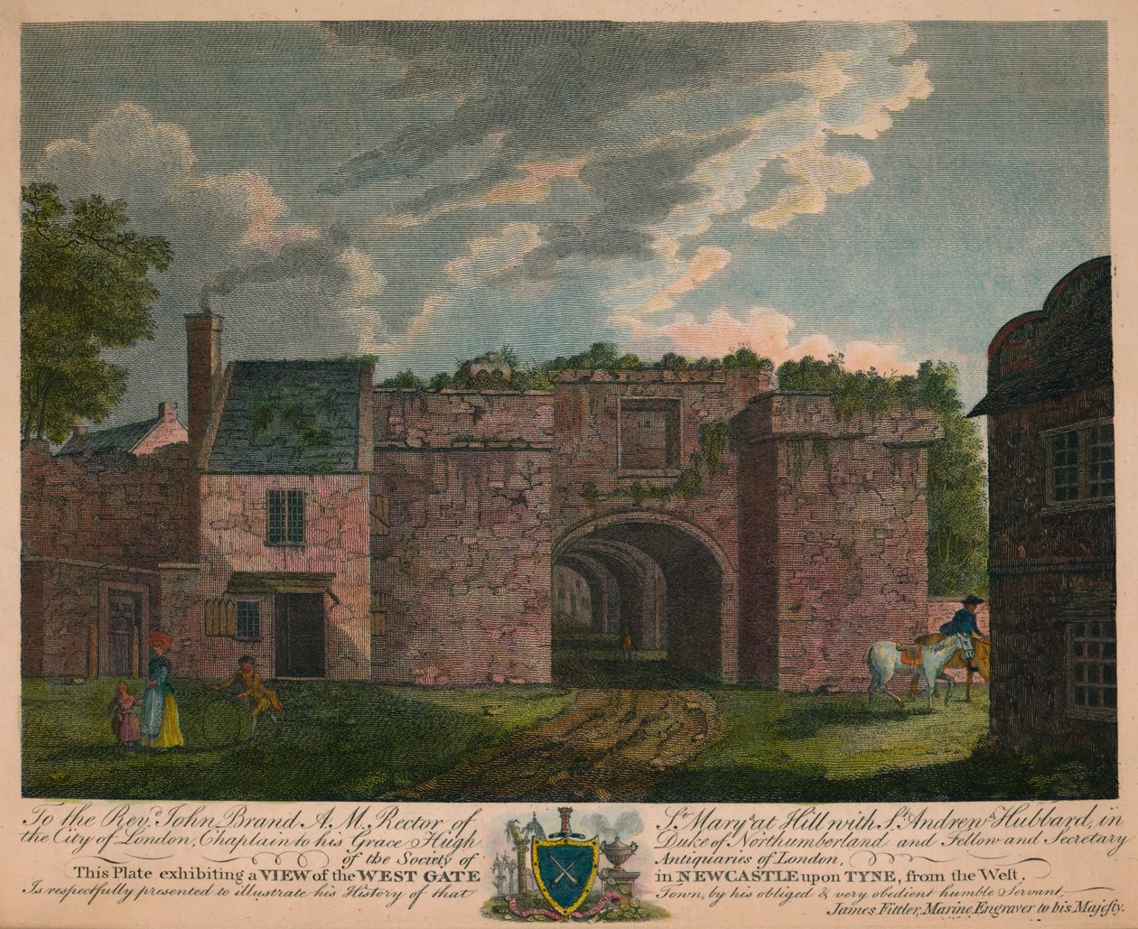 A View of the West Gate in Newcastle upon Tyne, from the West, c1780, 1905 by James Fittler
