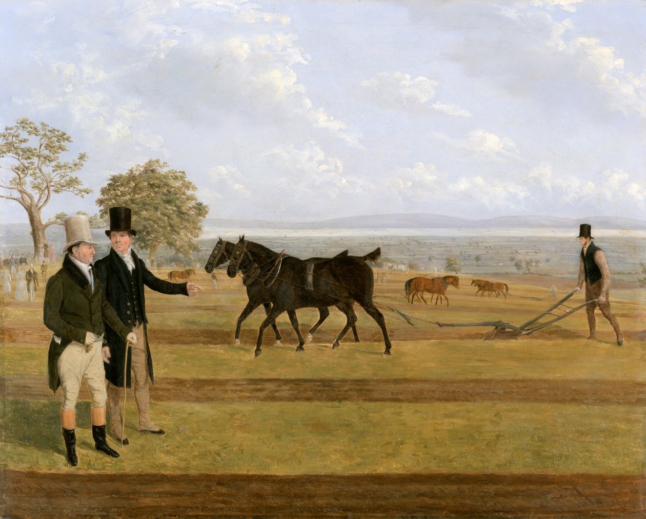 Sir Charles Morgan at the Castleton ploughing competition, 1845 by James Flewitt Mullock