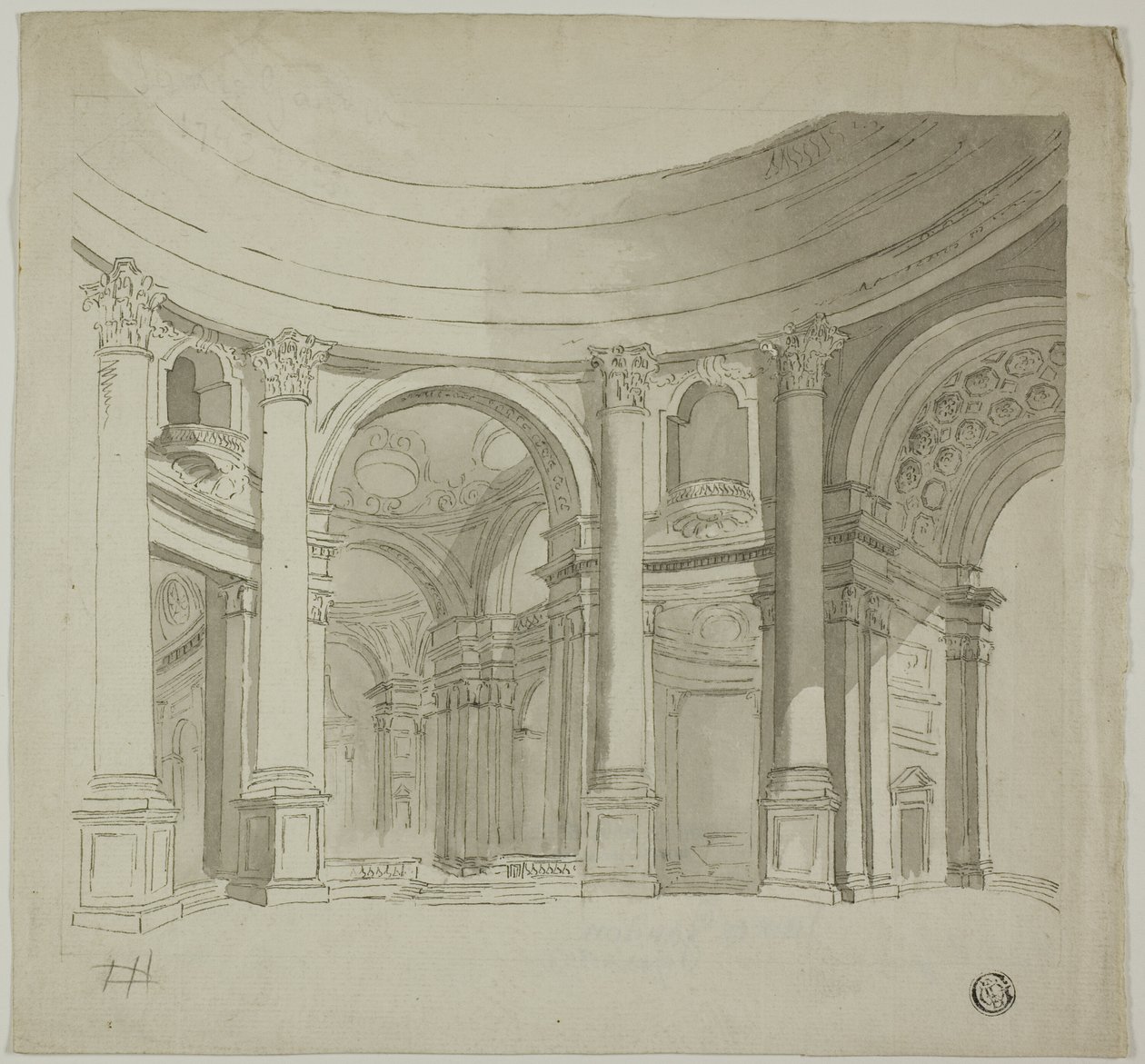 Interior of Domed Church by James Gandon