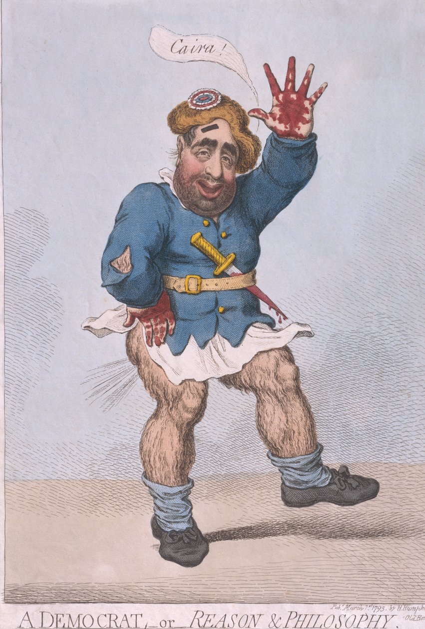 A Democrat, or Reason & Philosophy, published by Hannah Humphrey in 1793 by James Gillray