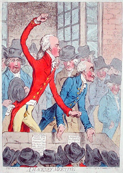 A Hackney Meeting by James Gillray
