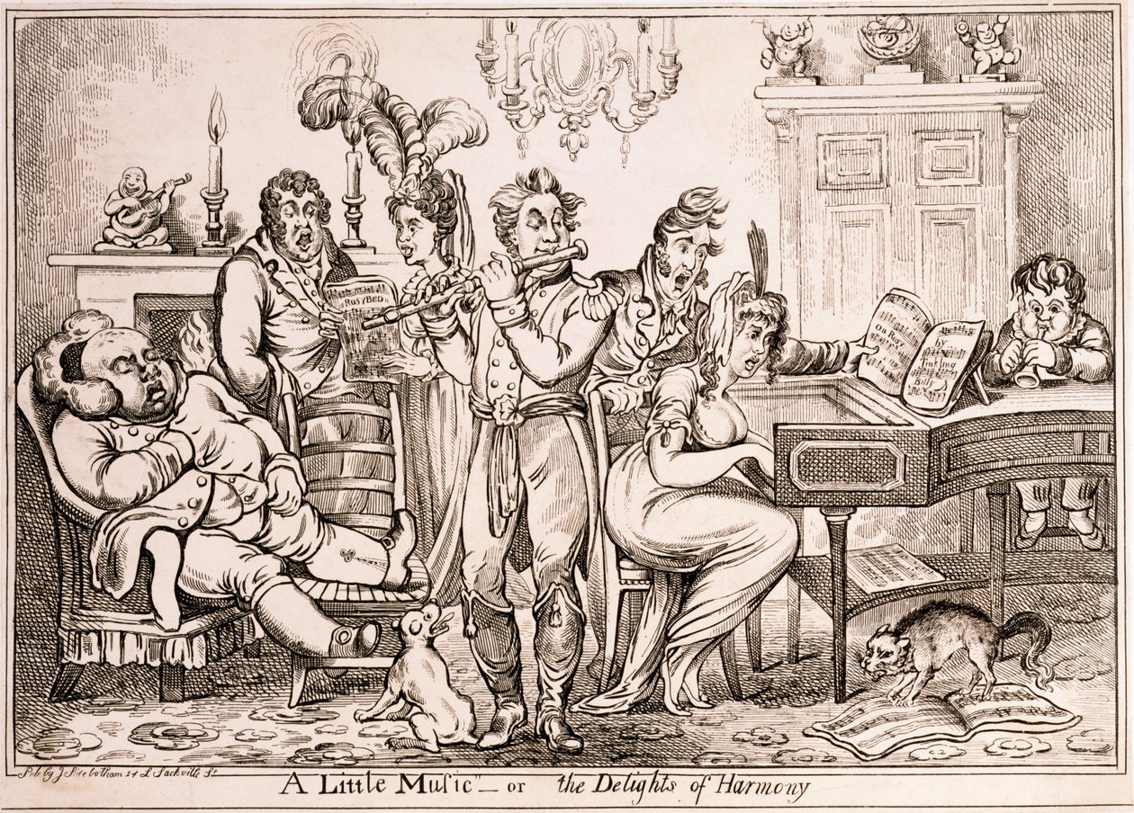 A Little Music or The Delights of Harmony, Engraved by William Brocas, Printed in London by J. Sidebotham by James Gillray