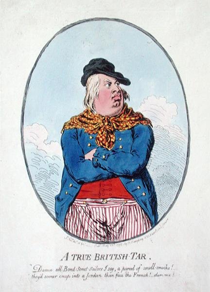 A True British Tar, Published by Hannah Humphrey by James Gillray