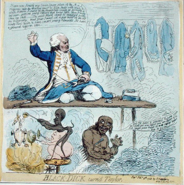 Black-Dick Turned Taylor by James Gillray