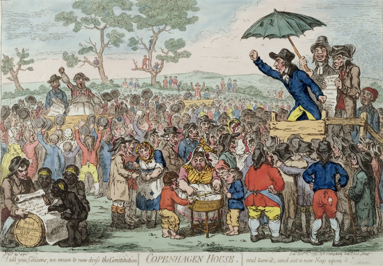 Copenhagen House, Published by Hannah Humphrey in 1795 by James Gillray