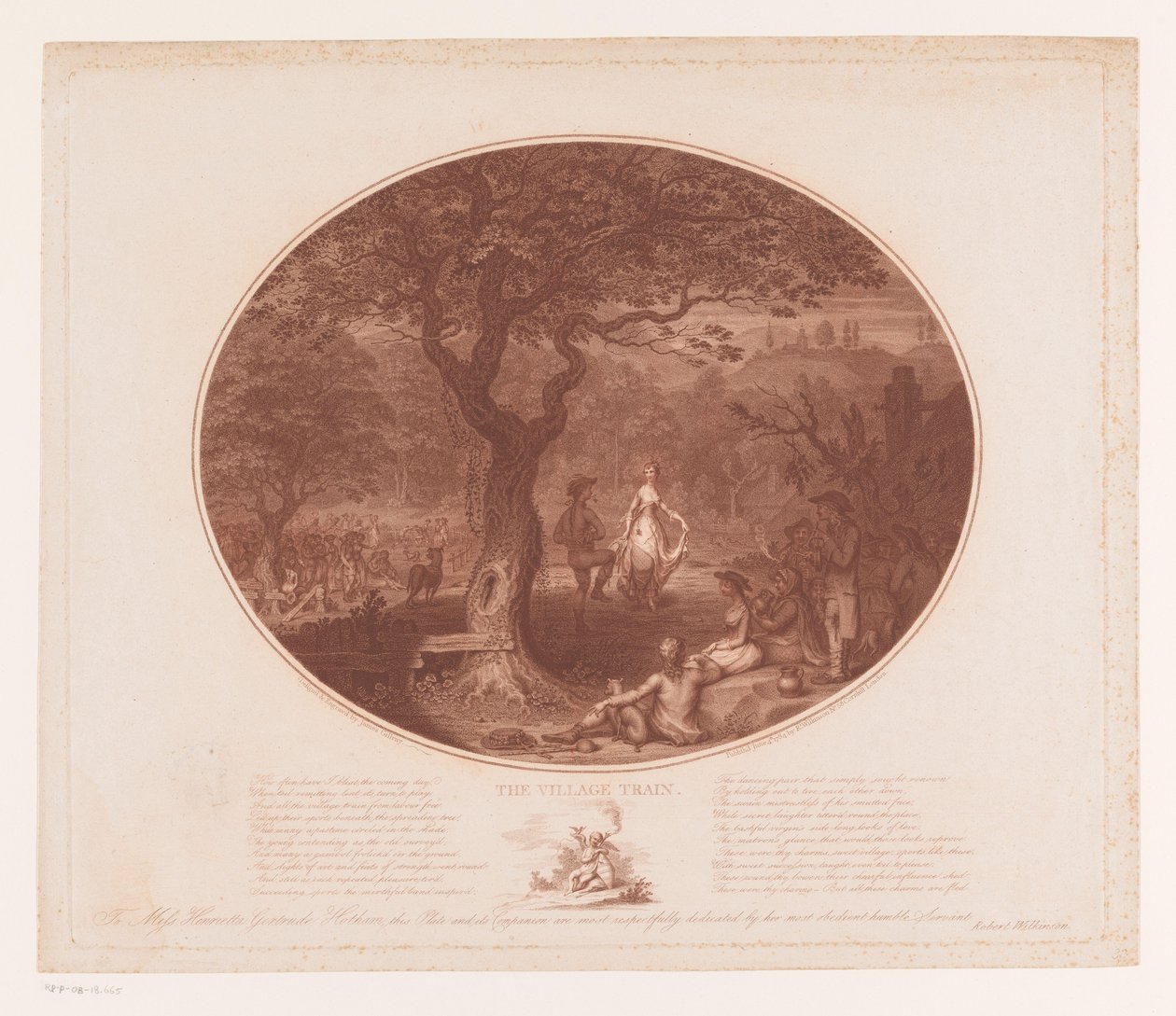 Dancing Man and Woman Under a Tree by James Gillray