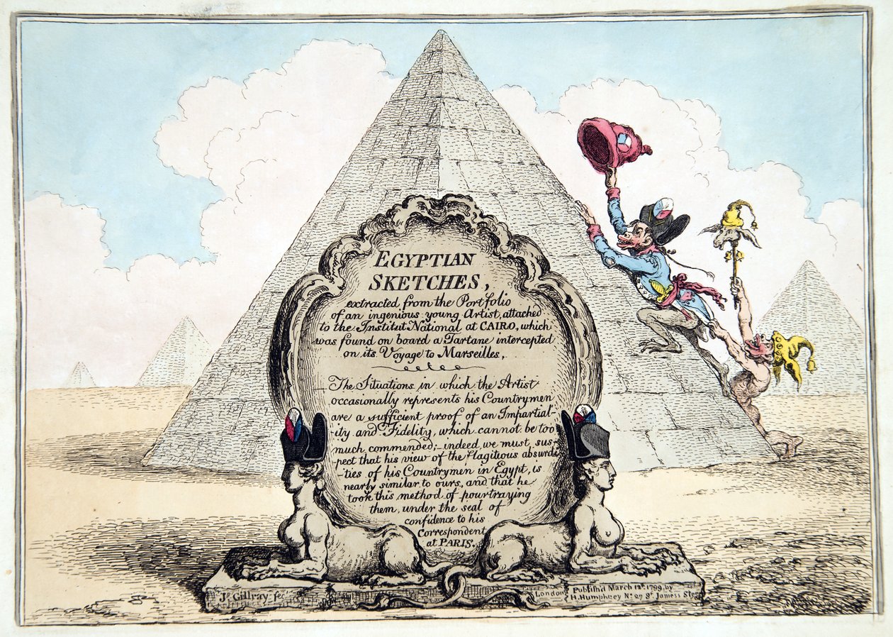 Egyptian Sketches, Published by Hannah Humphrey in 1799 by James Gillray
