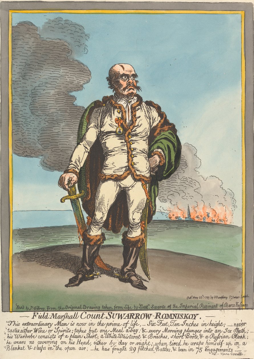 Field Marshall Count Suwarrow-Rominskoy by James Gillray