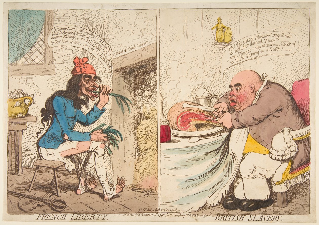 French Liberty - British Slavery by James Gillray
