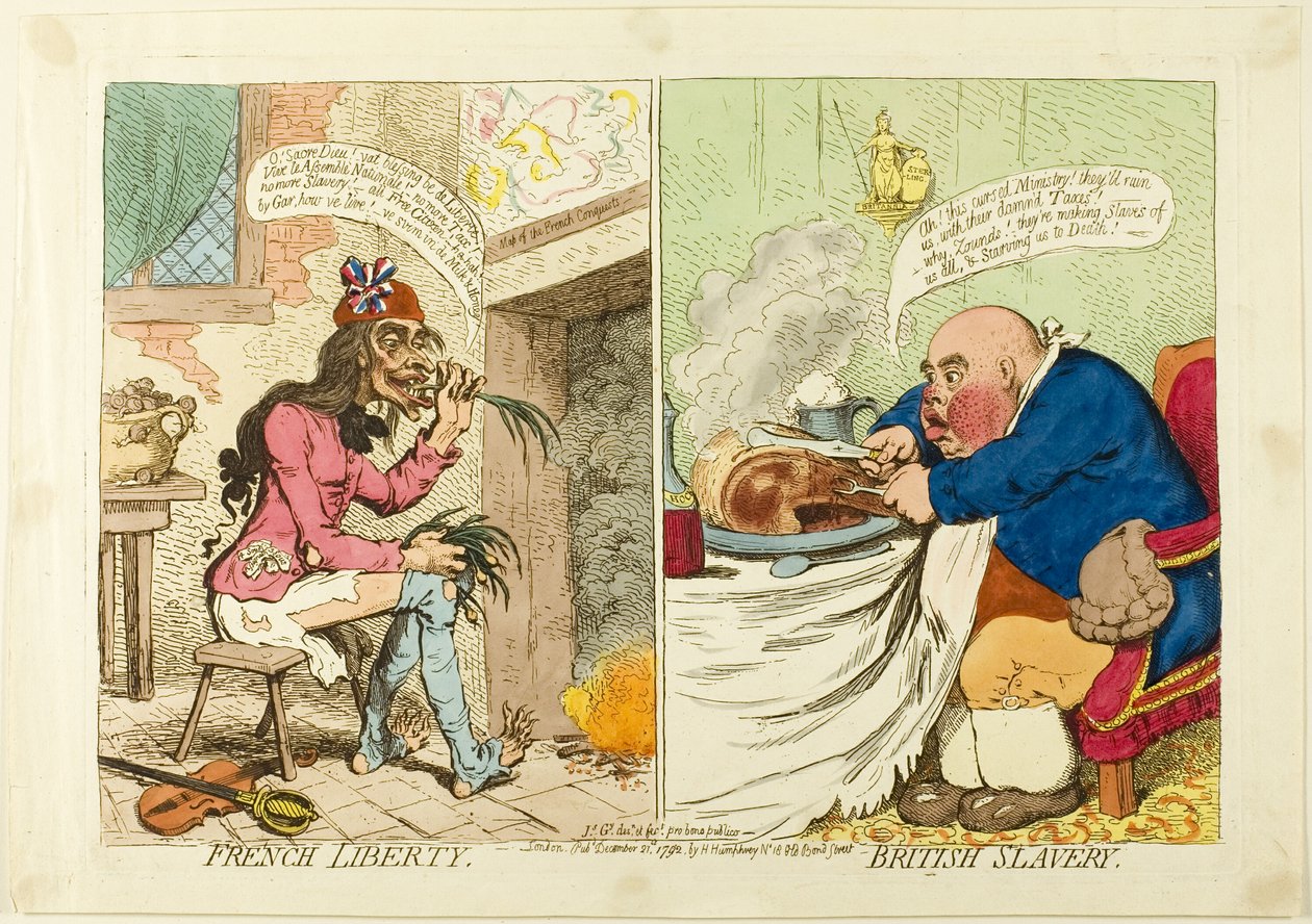 French Liberty, British Slavery by James Gillray