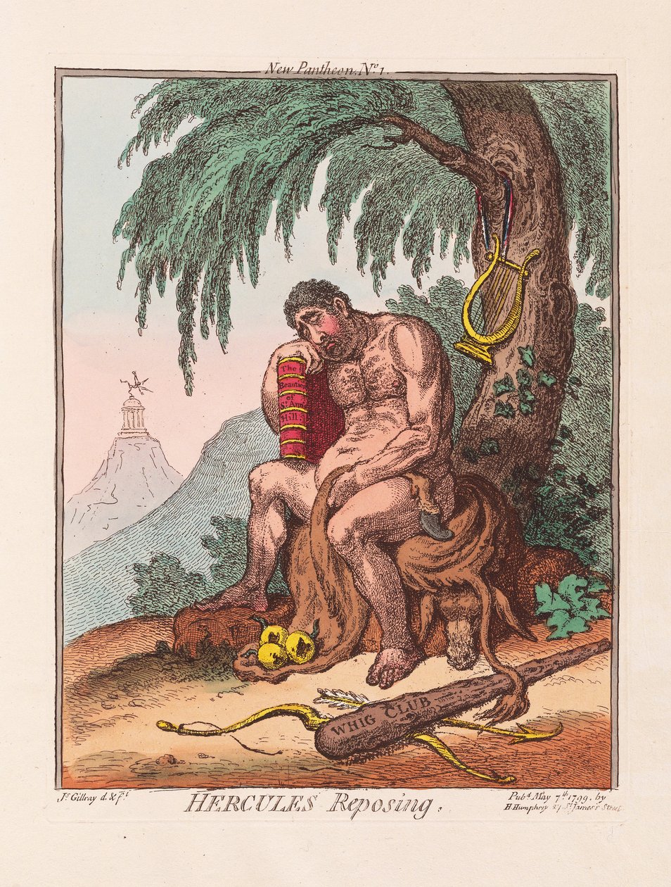 Hercules Reposing by James Gillray