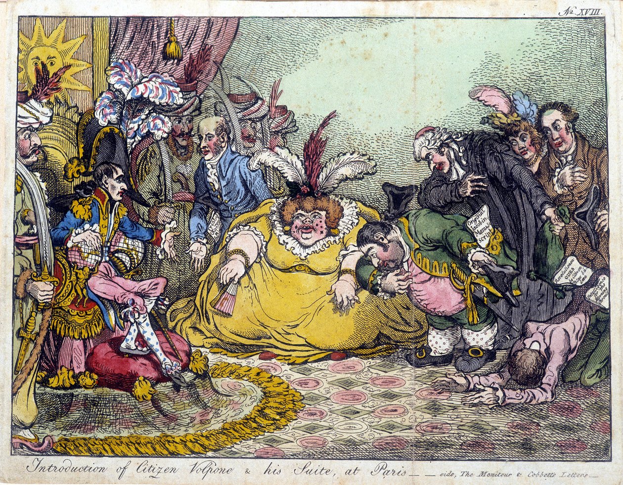 Introduction of Citizen Volpone and his suite, at Paris (Napoleon Bonaparte; Arthur O